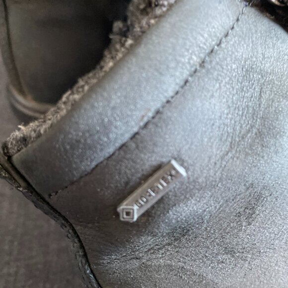 ECCO WOMEN BOOTIES LEATHER HIGH TOP SNEAKERS LACE UP AND ZIPPER SZ 39EU EX WIDE - Picture 7 of 8